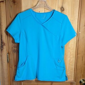 🌻5 for $30🌻 Cherokee Infinity Women's Turquoise Scrub Top